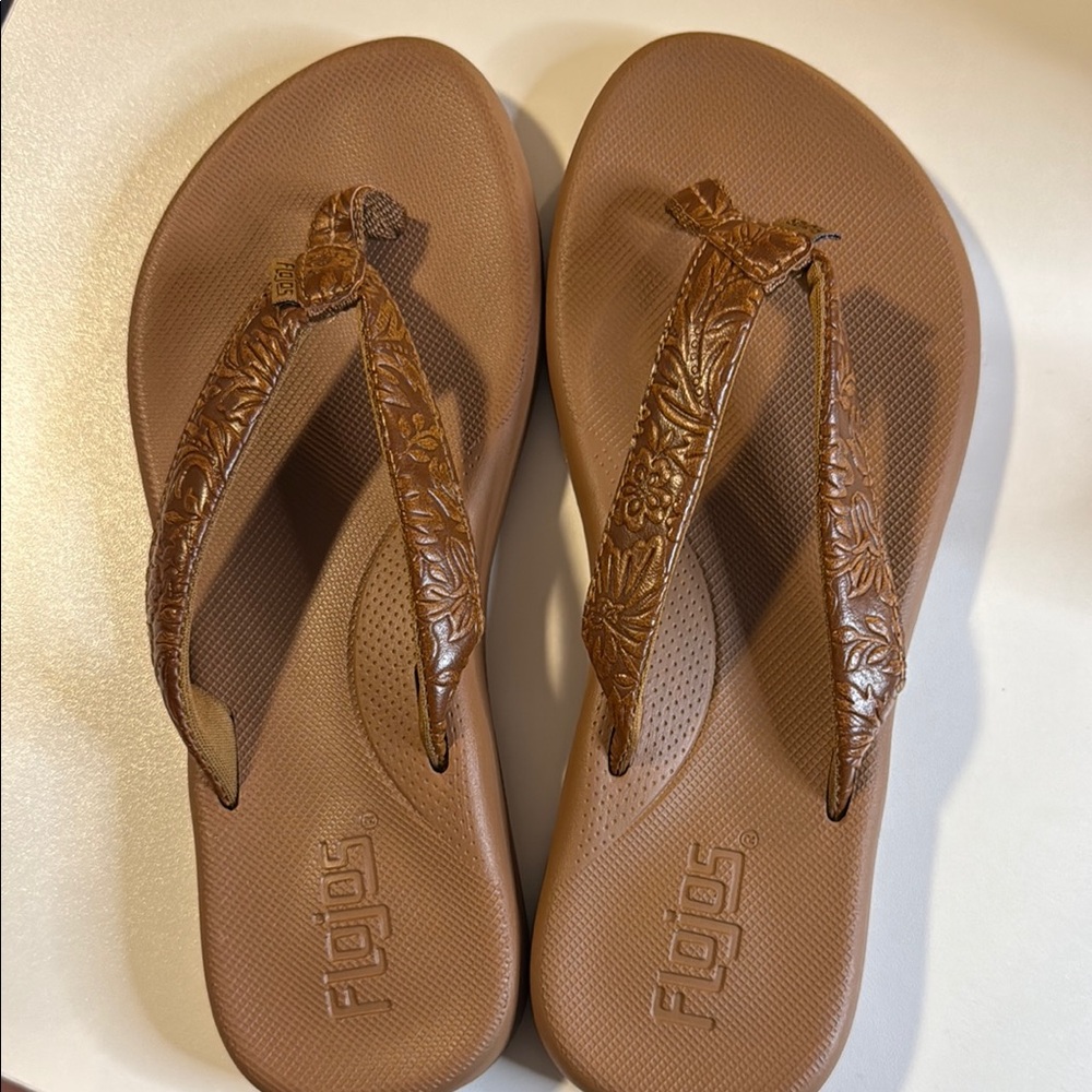 Flojos Brown Braided Sandals for Casual Wear